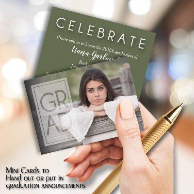MINI Size 3.5" x 2.5" GRAD Photo Invitation Card