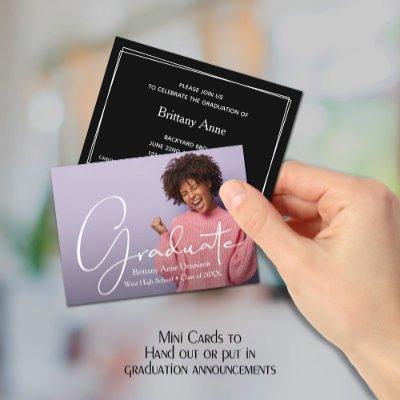MINI Size 3.5" X 2.5" Photo Graduate Invitations