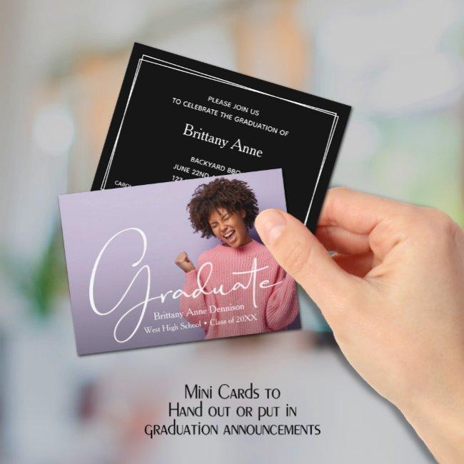 MINI Size 3.5" X 2.5" Photo Graduate Invitations
