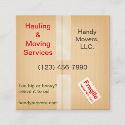 Miniature Shipping Box Handyman Hauling Moving  Square