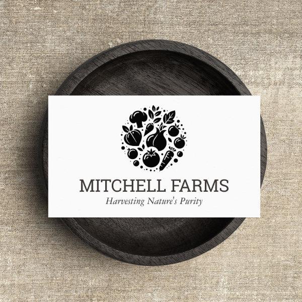 Minimal and Bold Vegetables Logo for Farmers