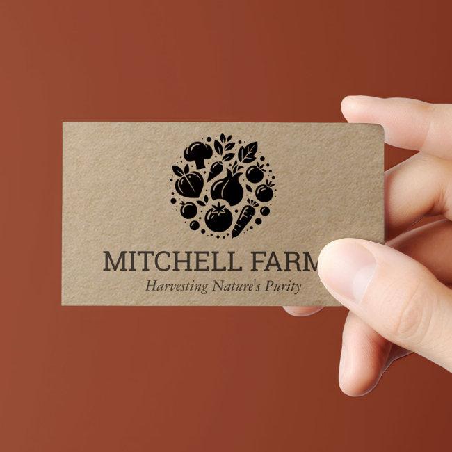 Minimal and Bold Vegetables Logo for Farmers Kraft