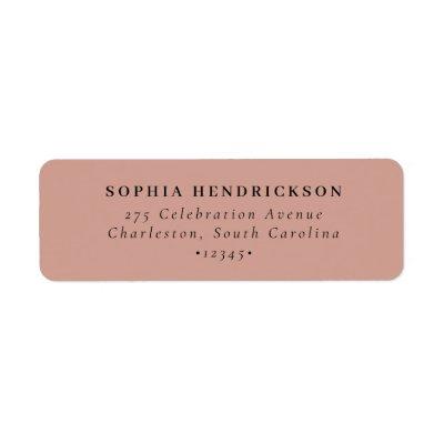 Minimal and Chic | Terracotta Wedding Label