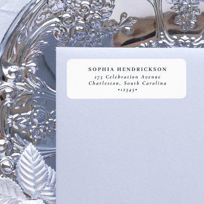 Minimal and Chic | White and Navy Blue Label