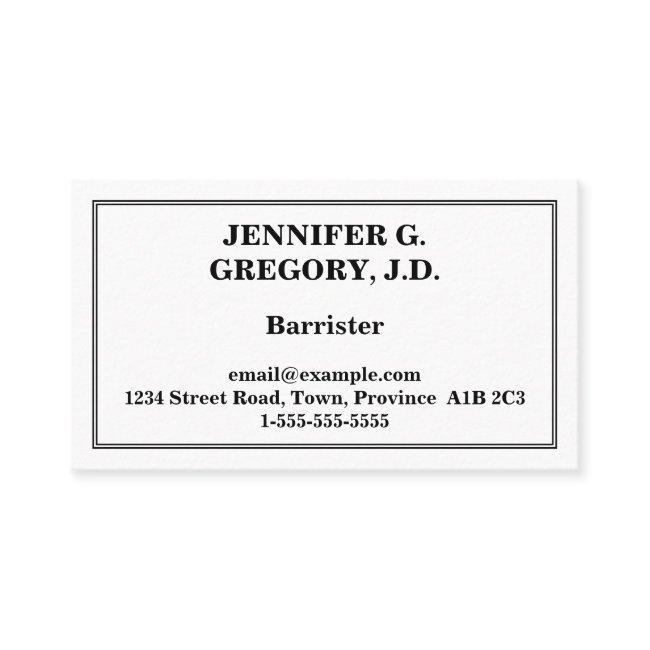 Minimal Barrister