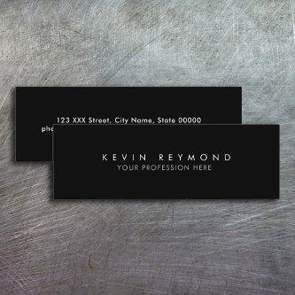 Minimal basic simple black professional mini