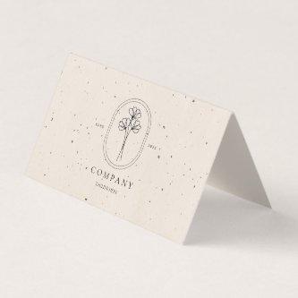 Minimal Beige Textured Florist Message Card