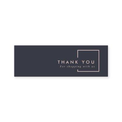 MINIMAL BLACK BLUSH RECTANGLE THANK YOU SHOPPING MINI