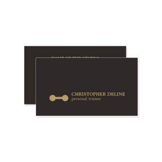Minimal Black Gold Dumbbell Personal Trainer