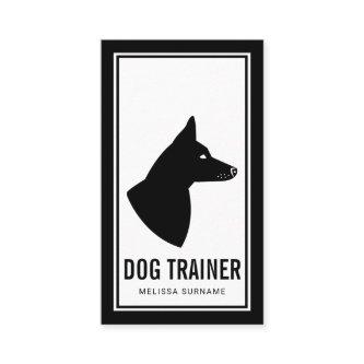 Minimal Black & White Dog Silhouette Dog Trainer