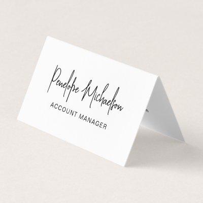 Minimal Black with Modern Lettering and QR Code