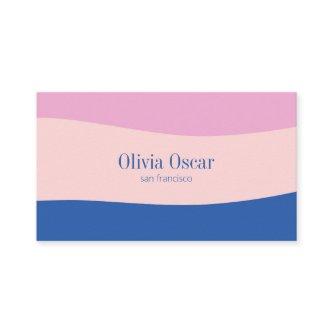 Minimal Blue Pink Unique Abstract Art Creative