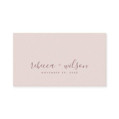MINIMAL BLUSH PINK TYPOGRAPHY WEDDING THANK YOU
