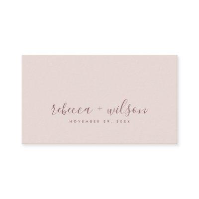 MINIMAL BLUSH PINK TYPOGRAPHY WEDDING THANK YOU