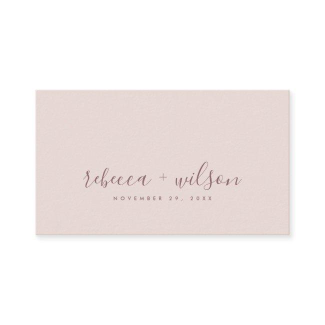 MINIMAL BLUSH PINK TYPOGRAPHY WEDDING THANK YOU