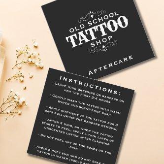 Minimal Bold Tattoo Artist Aftercare Instructions Square