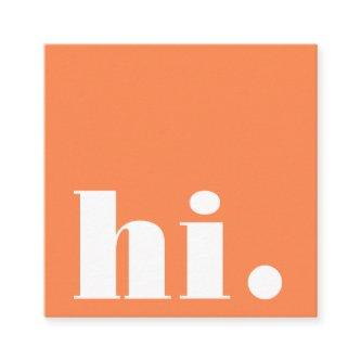 Minimal Bold Typography Orange Yellow Modern Hi  Square