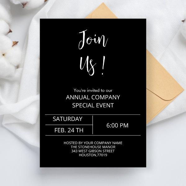 Minimal Business Retirement Party Corporate Event Invitation