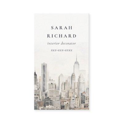 Minimal Chic New York City Skyline Watercolor