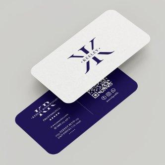 Minimal Clean Professional Monogram K Dark Blue
