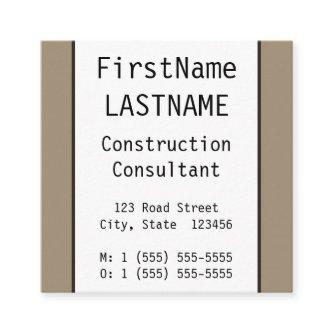 Minimal Construction Consultant Professional Square