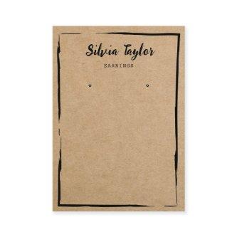 minimal craft paper earring frame display add logo