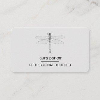 Minimal Dragonfly Professional Black and White
