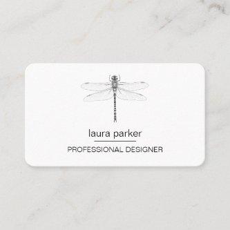 Minimal Dragonfly Professional Black and White
