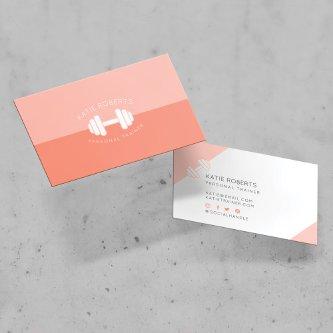 Minimal Dumbbell Personal Trainer Pink