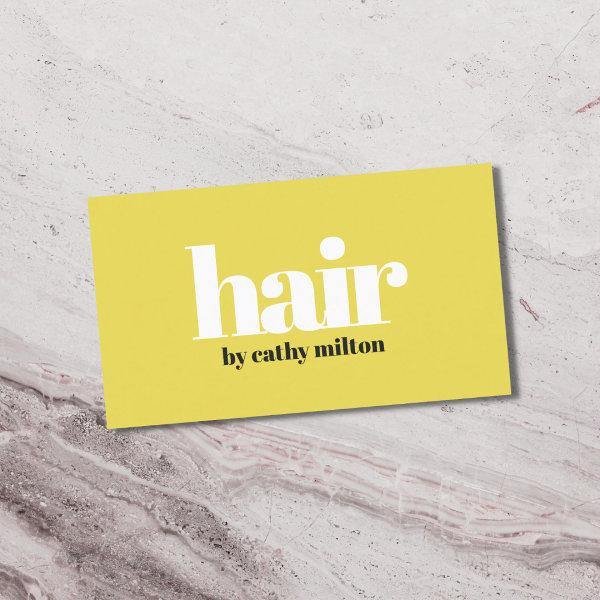 Minimal Elegant Bright Yellow Hair Stylist
