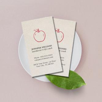 Minimal Elegant Cool Red Apple Nutritionist