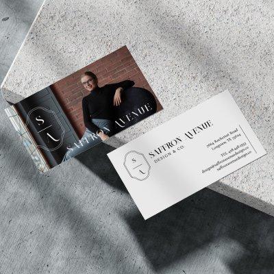 Minimal Elegant Custom Monogram Crest Custom Photo
