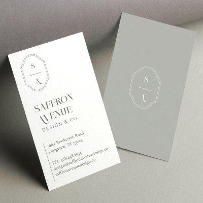 Minimal Elegant Custom Monogram Crest Moss Grey
