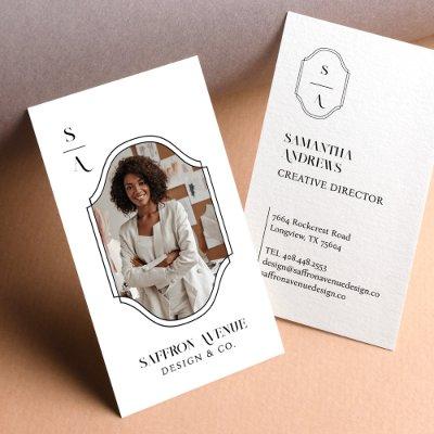Minimal Elegant Custom Monogram Crest Photo Frame