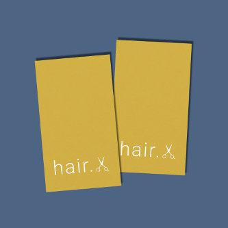 Minimal Elegant Gold White Scissors Hairstylist