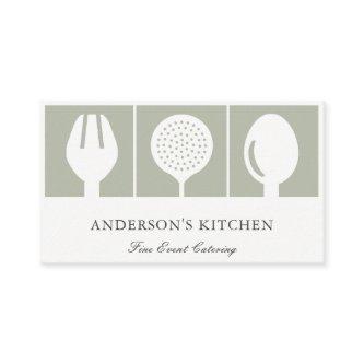 MINIMAL ELEGANT GREY WHITE SKIMMER SPOON FORK CHEF