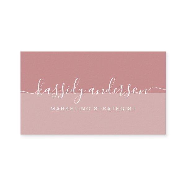 Minimal Elegant Script Business Logo Two-Tone Pink
