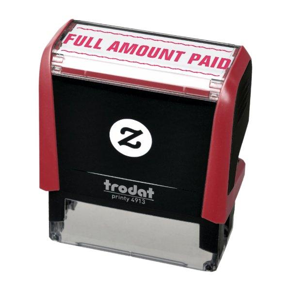 Minimal "FULL AMOUNT PAID" Rubber Stamp