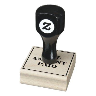 Minimal "FULL AMOUNT PAID" Rubber Stamp