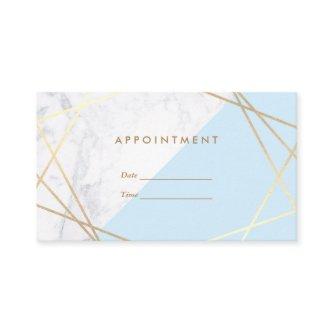 Minimal Geometric Marble Pastel Blue Appointment