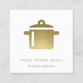 MINIMAL GLAM GOLD FAUX POT MEAL CHEF CATERING SQUARE