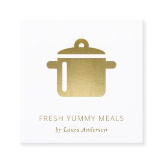 MINIMAL GLAM GOLD FAUX POT MEAL CHEF CATERING SQUARE