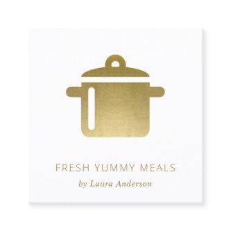 MINIMAL GLAM GOLD FAUX POT MEAL CHEF CATERING SQUARE