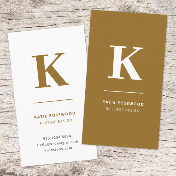 Minimal Gold Elegant Sophisticated Luxe Monogram