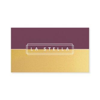 Minimal Gold & Plum Split | Geometric Line Frame
