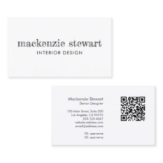 Minimal Hand Drawn Lettering Professional QR Code