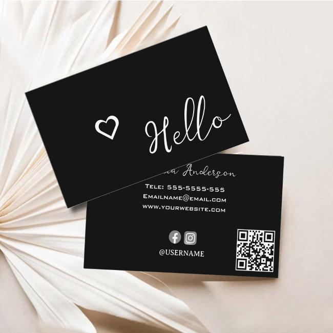 Minimal Hello Template, Modern Cards