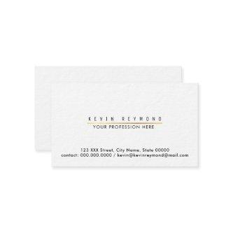 Minimal information white professional