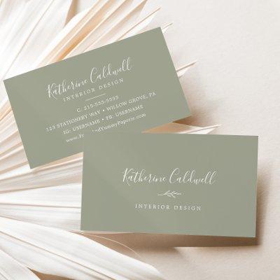 Minimal Leaf | Sage Green