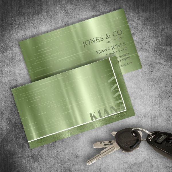 Minimal Metal Sheen & Foil Olive Green Std ID791